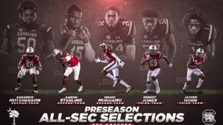 Five Gamecocks Named to Coaches' Preseason All-SEC Teams